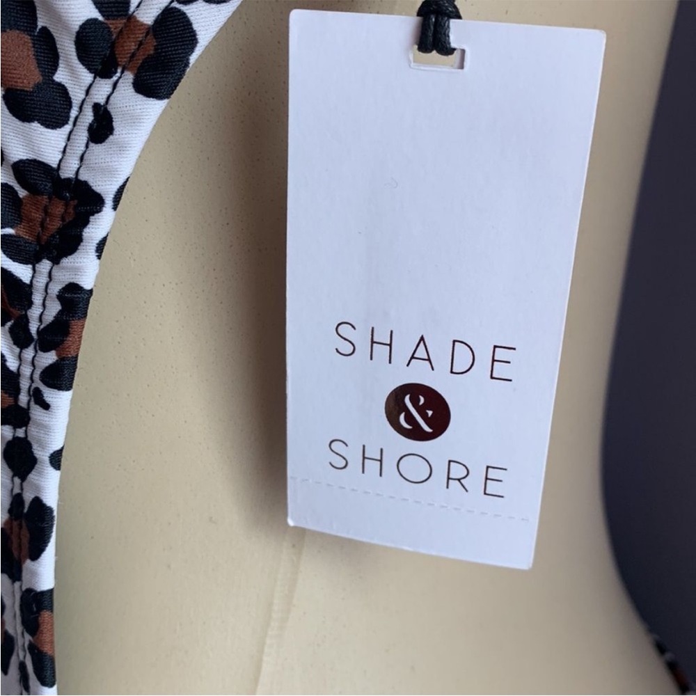 Shade & Shore Cutout One Piece/Bikini Black and Brown sz L NWT - Picture 5 of 9